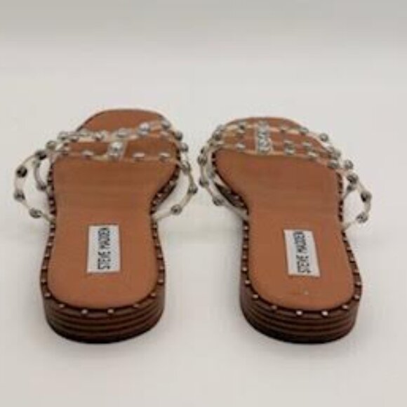 Steve Madden Lynna Studded Jelly Strap Sandals Clear/Neutral Women’s Size 7 - Picture 5 of 9